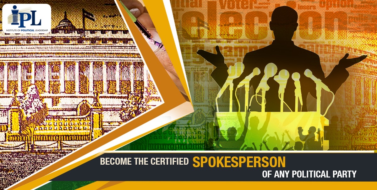Training to become the spokesperson of the party or organization<br>पार्टी या संस्था के प्रवक्ता बनने की ट्रेनिंग।